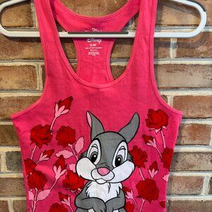 Disney The Wonderful World Of Racerback Womens Tank Top Featuring Thumper & Rose